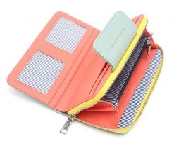 MISAKO SLO BIG Portefeuille Light Blue, Yellow, Pink Femme -Promos MISAKO Boutique 8583a00e250841f39b10aa827cde935d