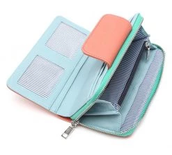 MISAKO Femme SLO BIG Portefeuille Pink, Light Blue -Promos MISAKO Boutique ad387a1f763947d9b4c086072725c7e4