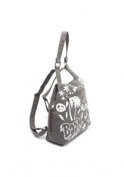 MISAKO GRAFFITI Sac à Dos Grey/white Femme -Promos MISAKO Boutique b1c06baf124246eb8439279b95cd3305