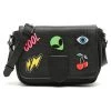 MISAKO Femme PARCHES MONEY POCKET Sac Bandoulière Black