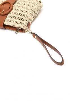 MISAKO Femme POMO RAFFIA Sac Bandoulière Beige -Promos MISAKO Boutique ecaa3225f4544dc0b2d57abdc9b89549